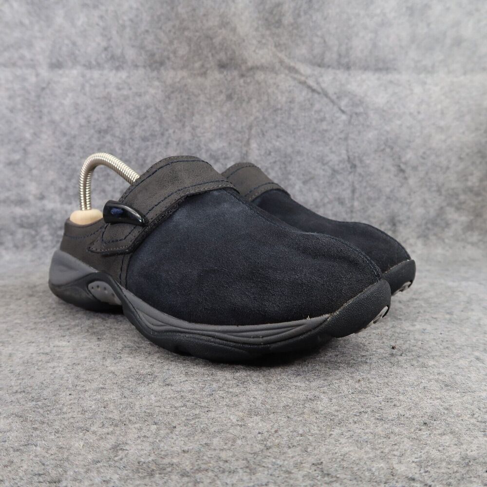 Easy Spirit Shoes Womens 8.5 Slip On Clog Eliana Leather Comfort Casual Black